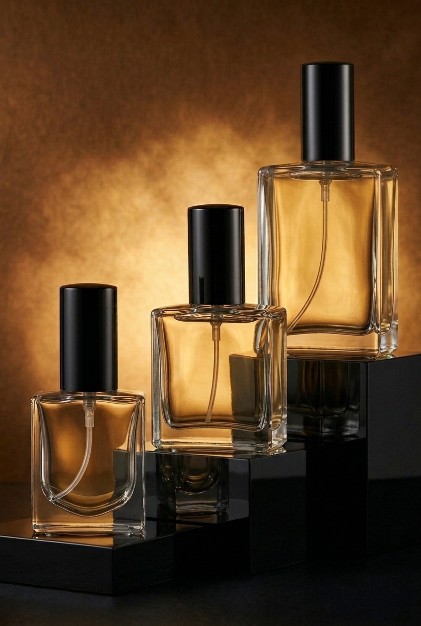 Maison de Grâce fragrance sprays in 1 oz, 1.7 oz and 4 oz bottles